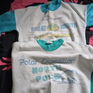 Vintage Kids Sweatshirts - Blue and White